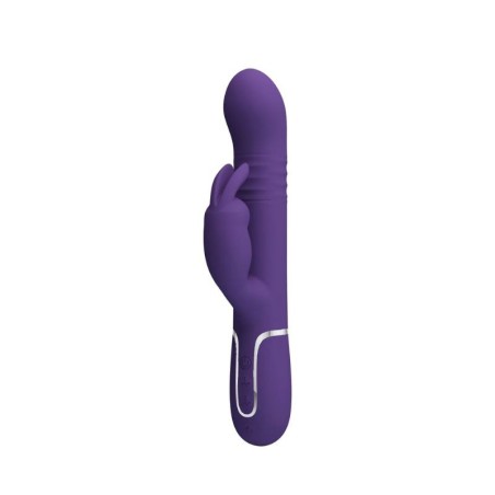 Vibrador Conejo con Empuje y Perlas Vibratorias Giratorias