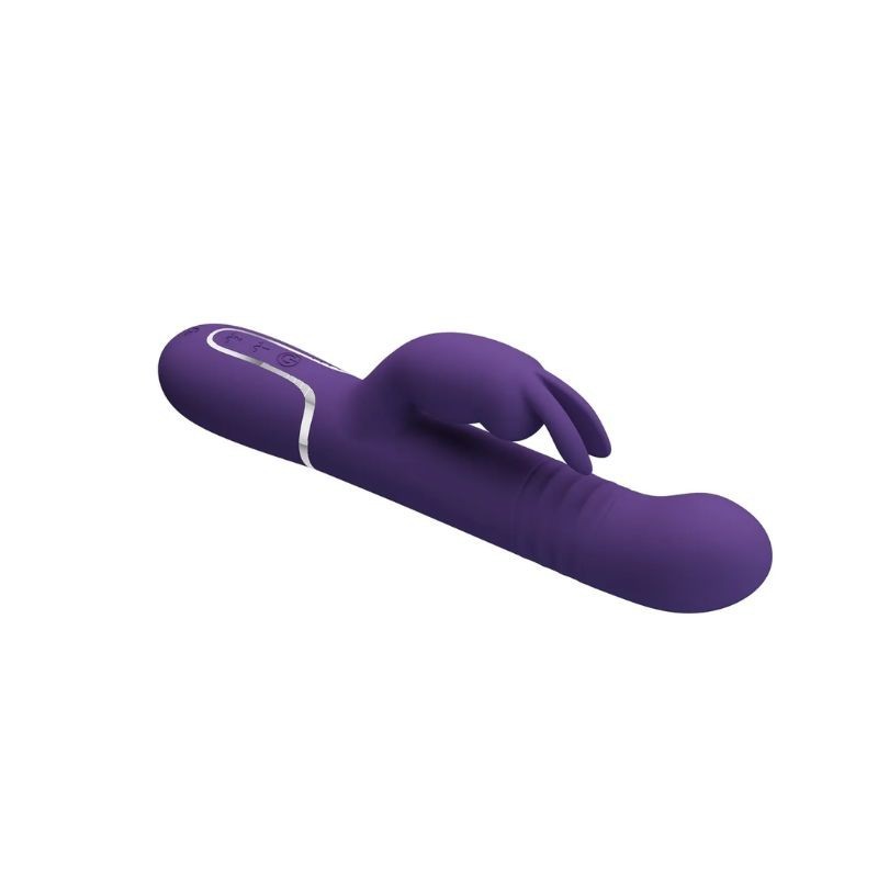 Vibrador Conejo con Empuje y Perlas Vibratorias Giratorias