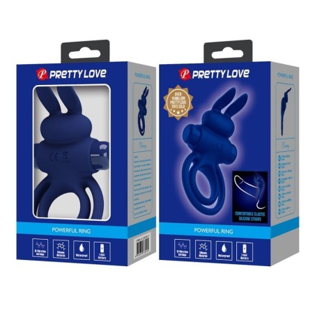 Darey Anillo Conejito Vibrador Doble - Azul
