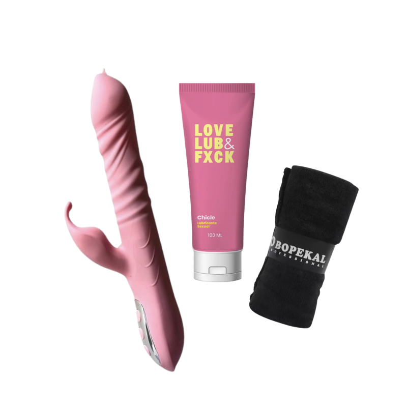 🔥 Pack Rabbit Hot: Placer Doble + Lubricación + Higiene (Kit 3 en 1)