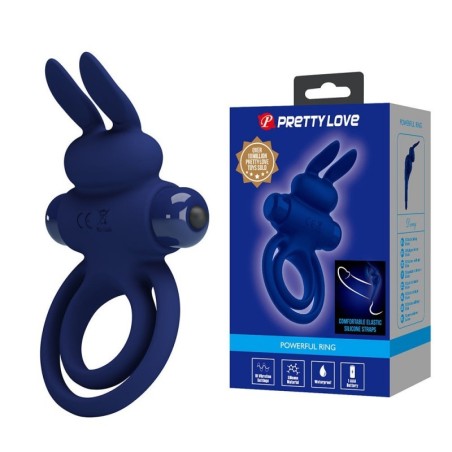 Darey Anillo Conejito Vibrador Doble - Azul