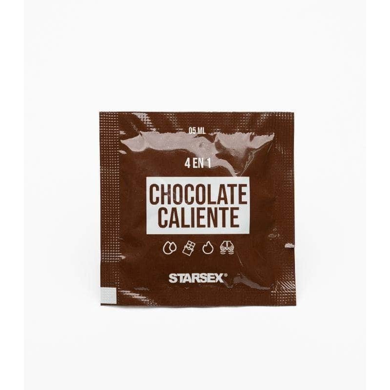 Sachet Lubricante Hibrido con Sabor y Efecto Calor - Chocolate ó frutilla